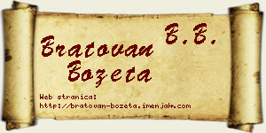 Bratovan Bozeta vizit kartica